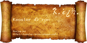 Kessler Áron névjegykártya